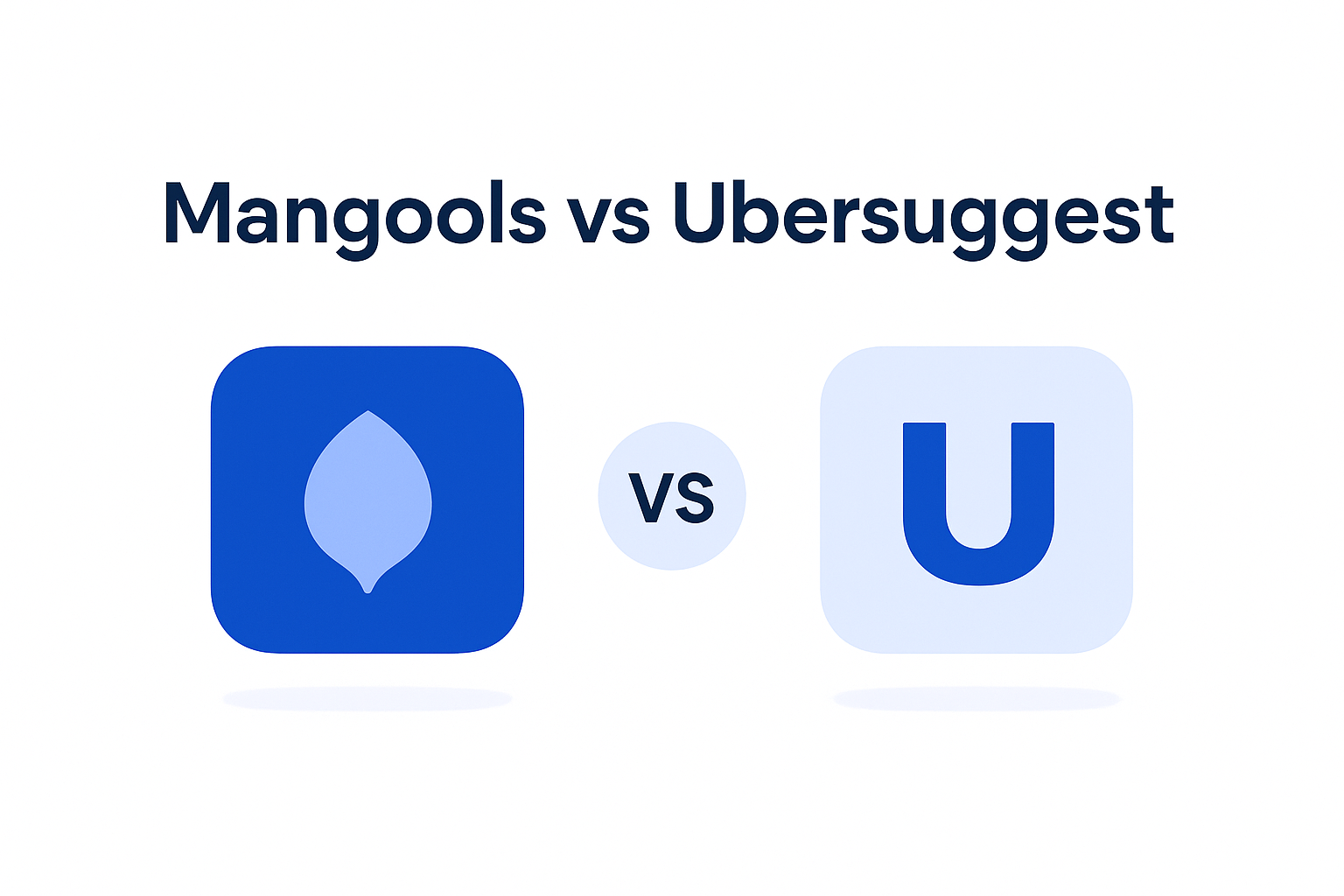 Infographic comparing Mangools (keyword research and UX), Ubersuggest (budget and lifetime deal) and ChatSEO (AI on your real Search Console data)